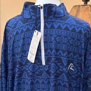 Rhoback Blue and Black Geometric zQ-Zip